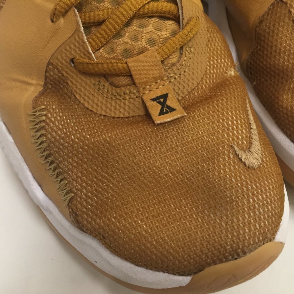 Sneakers Shoes Nike PG 5 Paul George Metallic Gold Wheat Basketball 11.5 - Picture 2 of 16